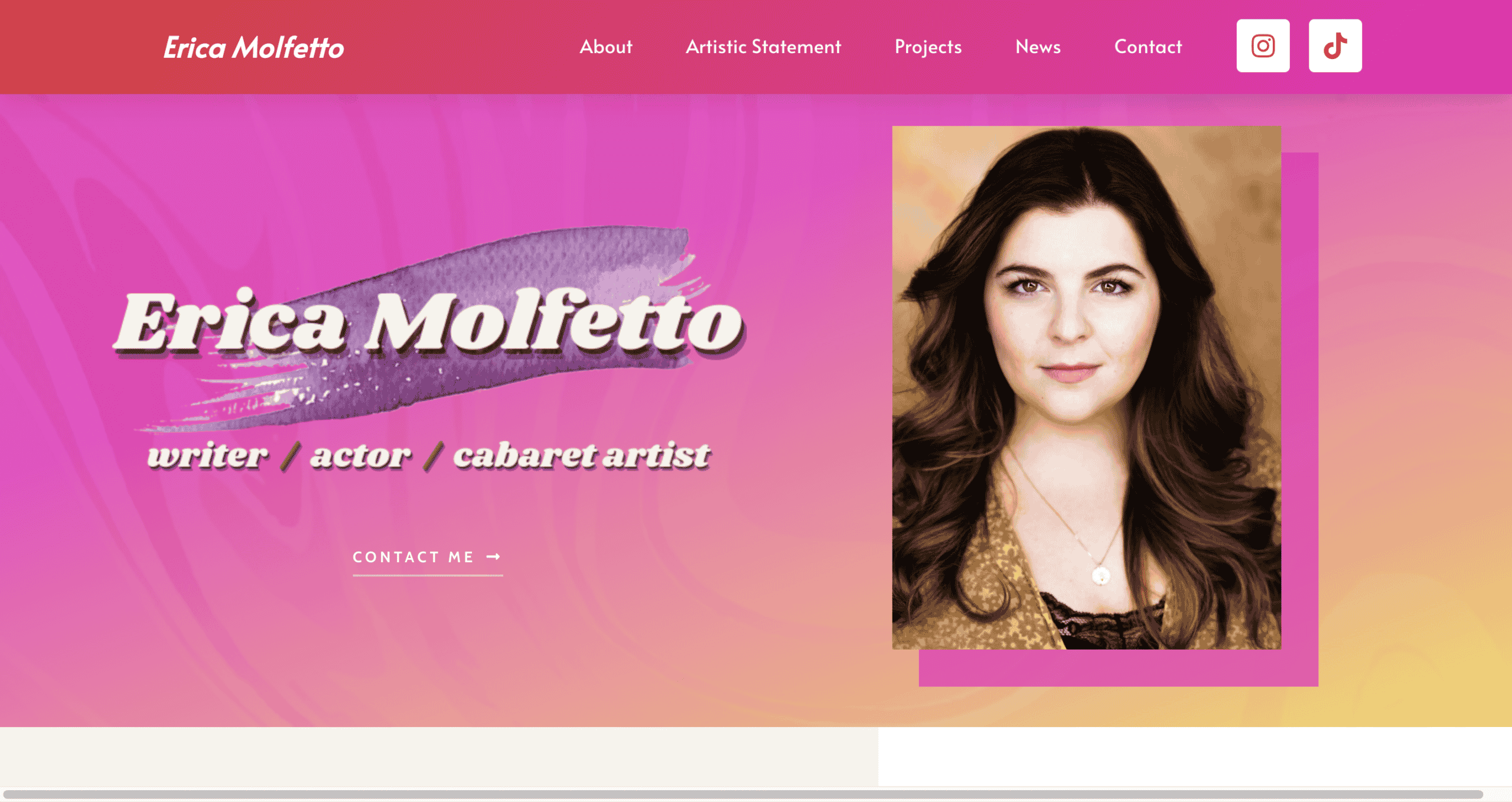 Erica Molfetto website preview